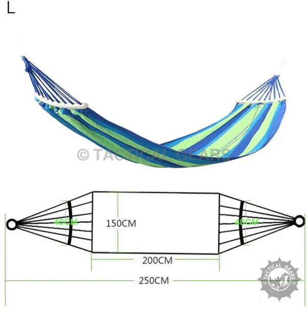 Garden Hammock with Wooden Spread Bars and Travel Bag