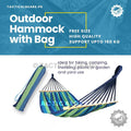 Garden Hammock with Wooden Spread Bars and Travel Bag